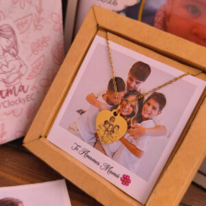 Cadenita Placa Corazón Grabado Mediano + Envío gratis