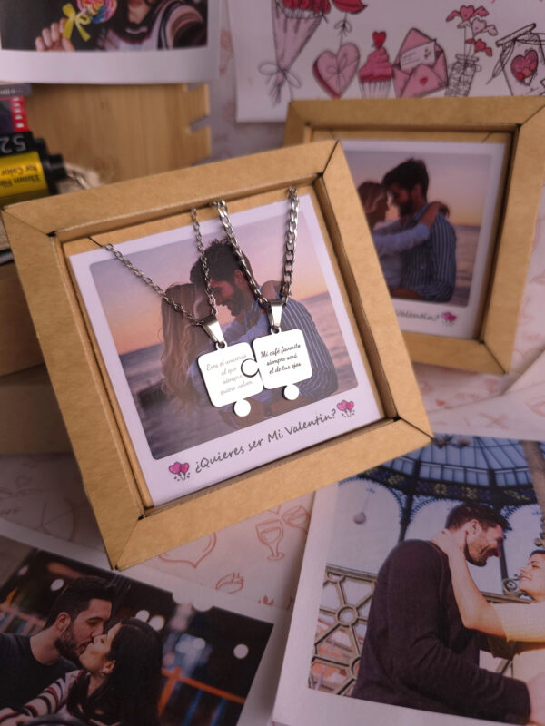 Collar Rompecabezas Grabado (Pareja) + Envío Gratis