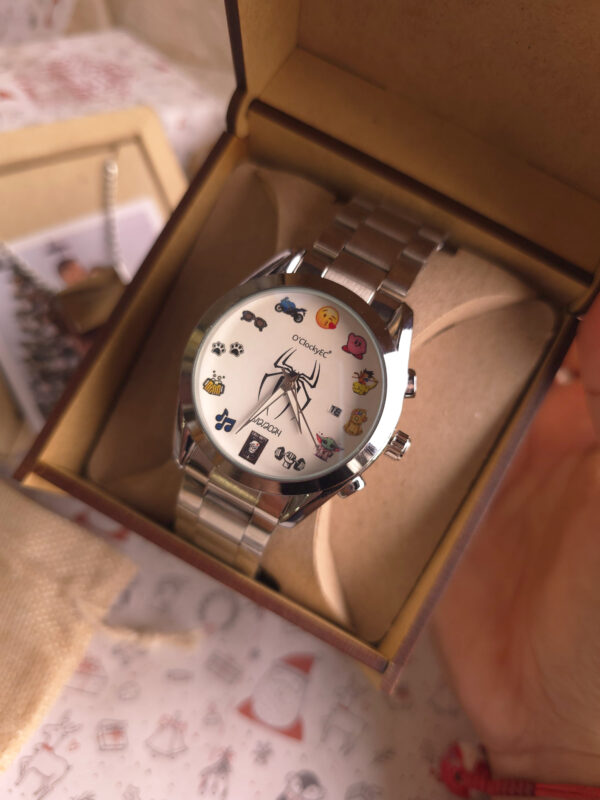 Reloj Acero Luna Redonda