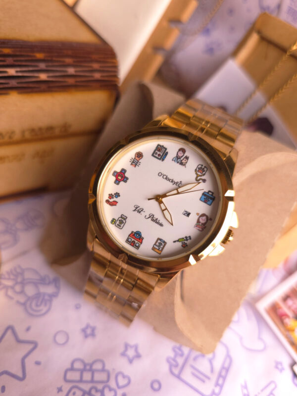 Reloj para Caballero Acero con muesca Dorado