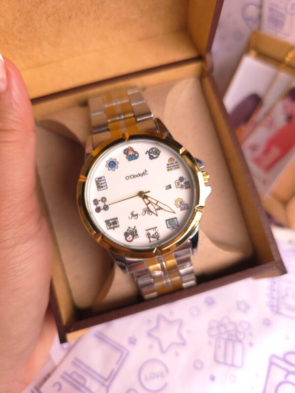 Reloj para Caballero Acero con muesca Dorado/Plateado - Imagen 2