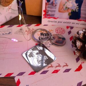 Llavero Cuadrado Acero Inoxidable + Envío Gratis