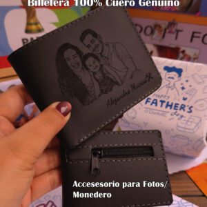 Billetera Negra Modelo 1 / Tira de Lona / Accesorio para Fotos