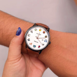 Reloj Redondo Elegante para Caballero RM047 Café