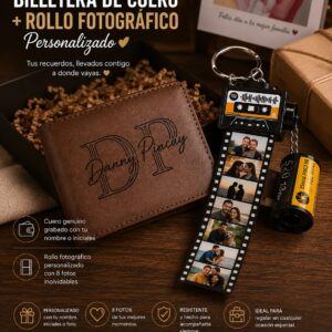Combo 1.1: Billetera Modelo 1 + Rollo Fotografico + Envío Gratis