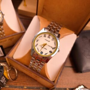 Reloj Acero para Caballero Dorado/Plateado RM053