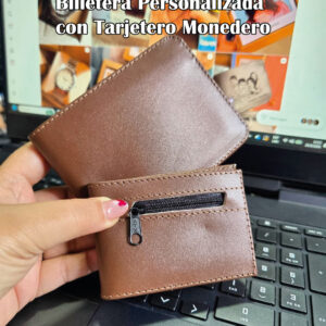 Billetera Café Claro Modelo 1 / Tira de Lona / Tartejero Monedero