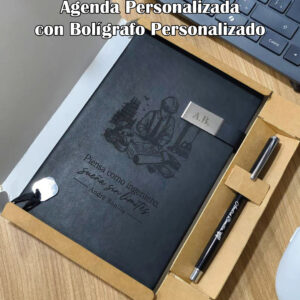 Agenda Personalizada Executive + Bolígrafo Personalizado + Envío Gratis