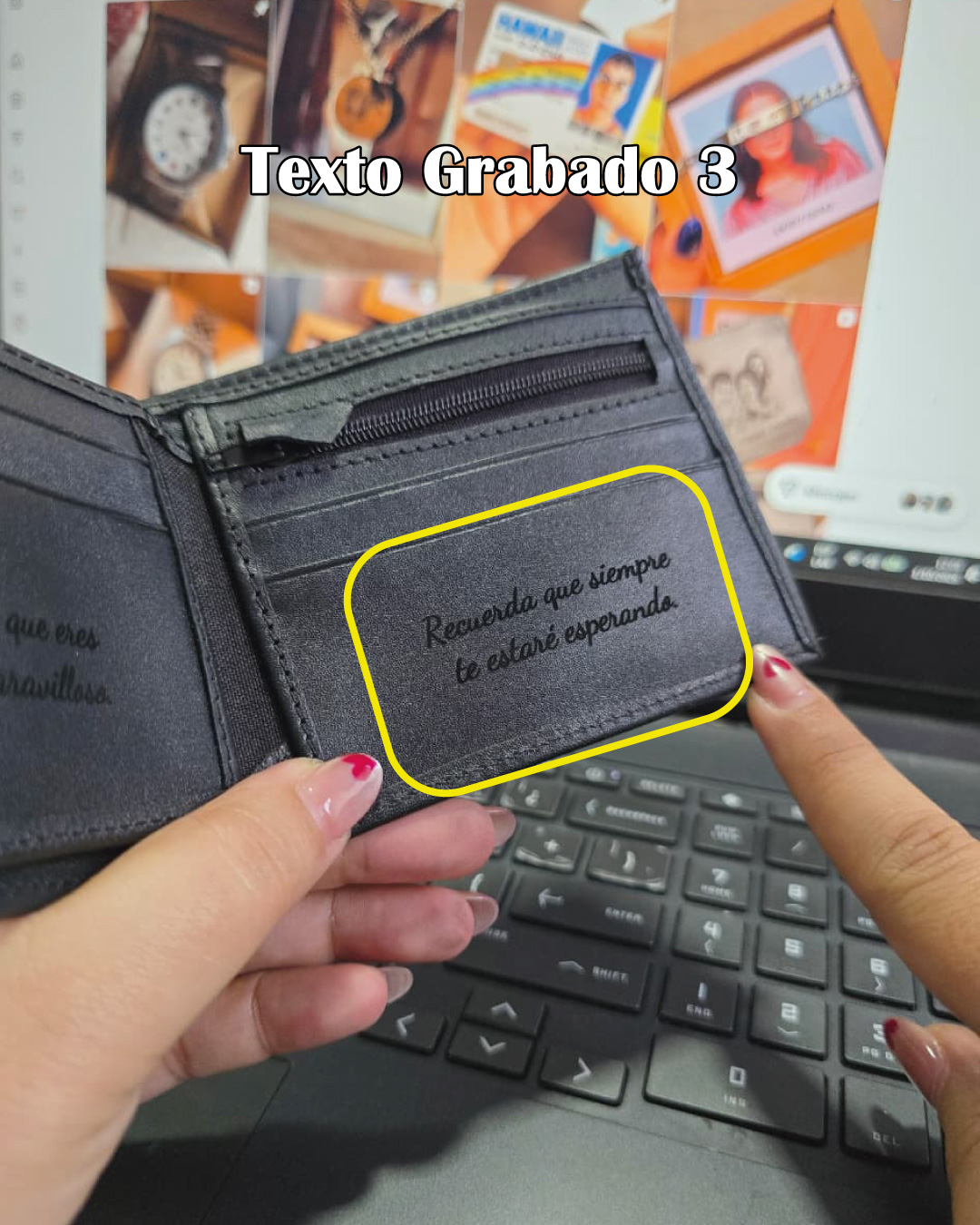 Billetera Negra Modelo 5 / Monedero Interno - Imagen 4