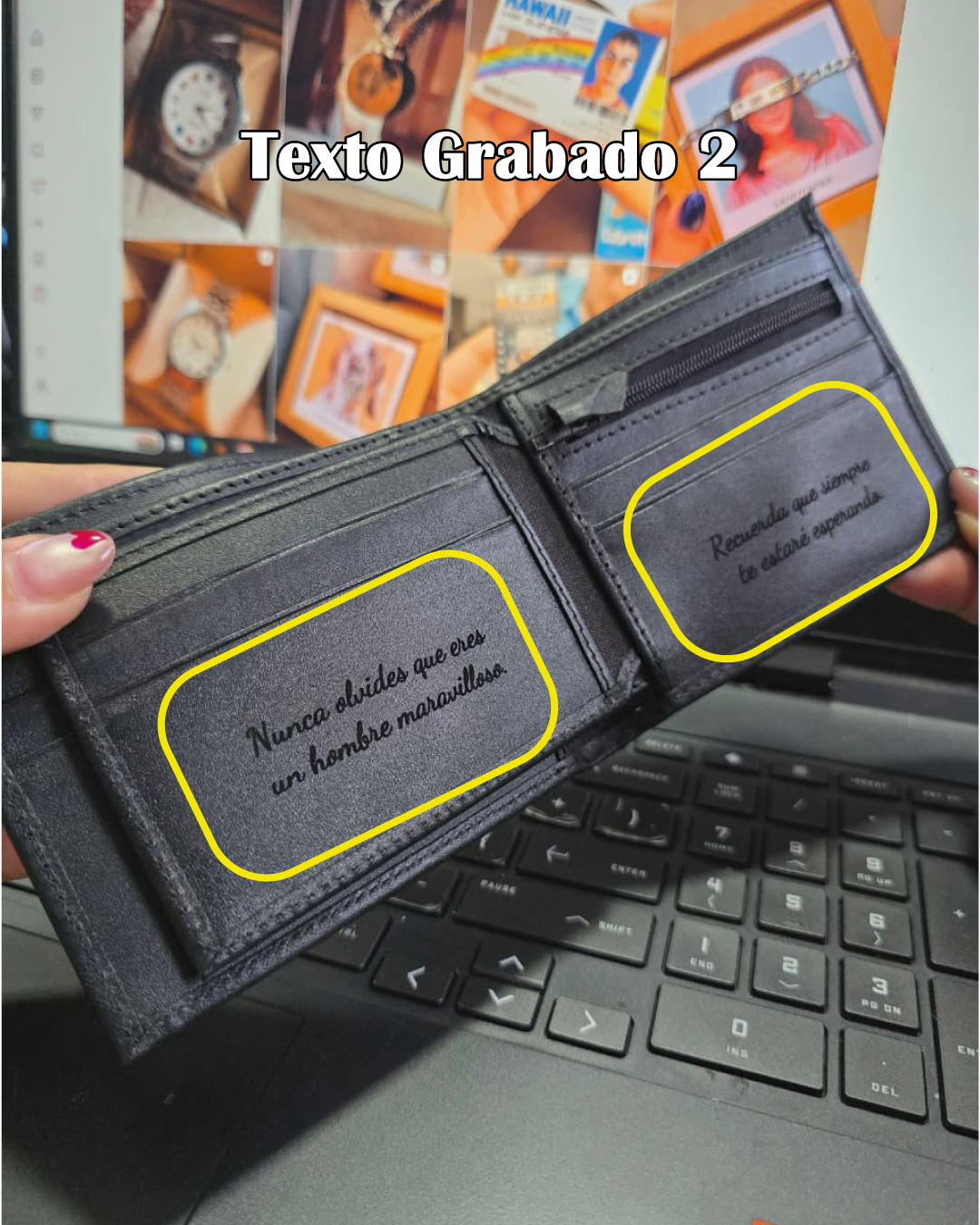 Billetera Negra Modelo 5 / Monedero Interno - Imagen 3