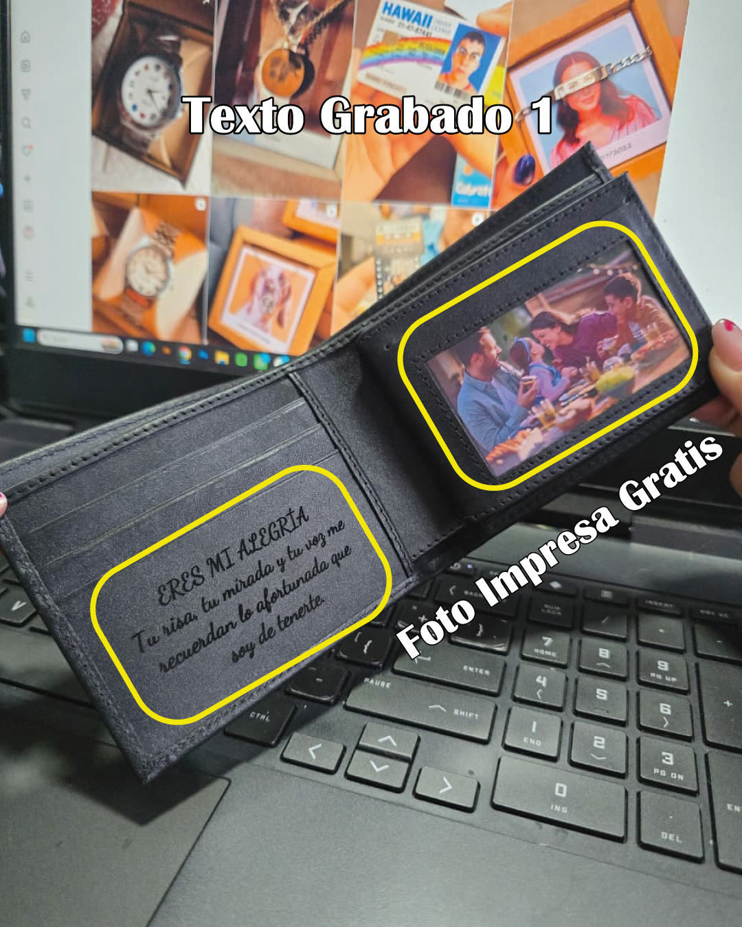Billetera Negra Modelo 5 / Monedero Interno - Imagen 2